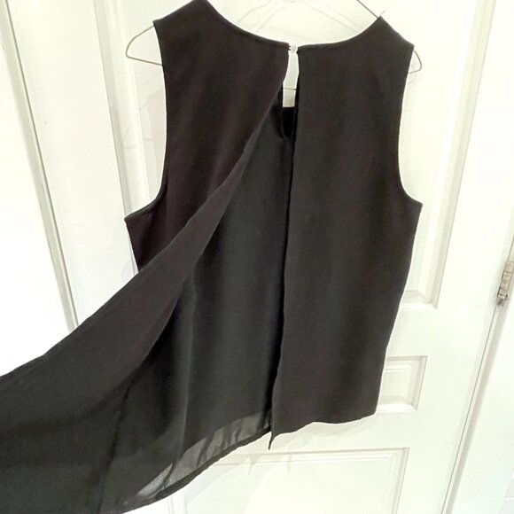 Jules & Leopold Black Rhinestone Trim Sleeveless BlouseTank Top-Large - Picture 12 of 12